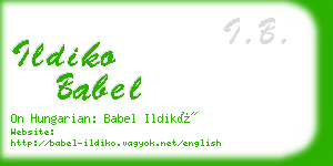 ildiko babel business card